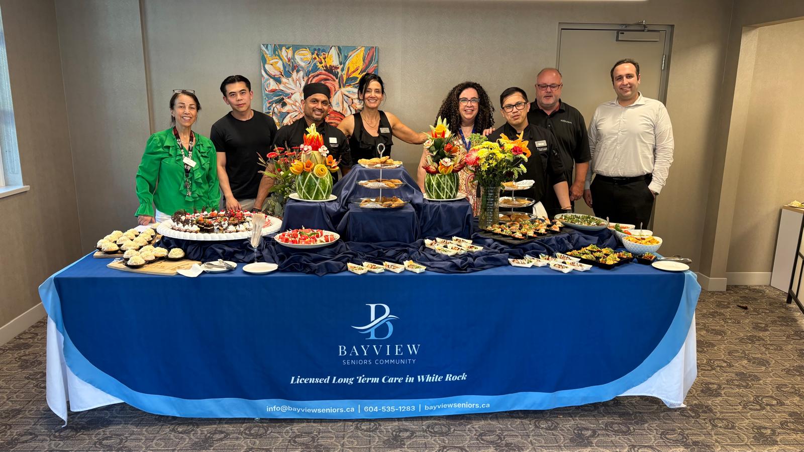 Bayview Seniors Community team showcasing healthy chef-prepared dining during Open House