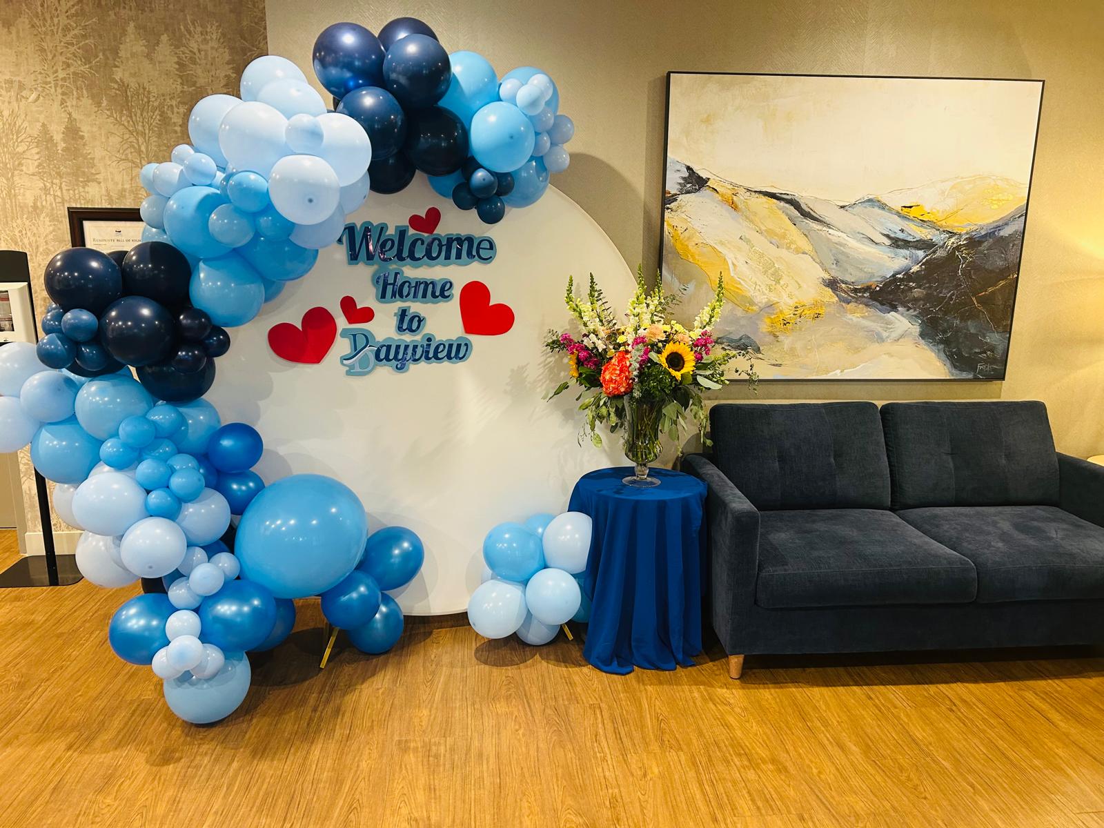 Front lobby entrance at the open house for Bayview Seniors Community in White Rock