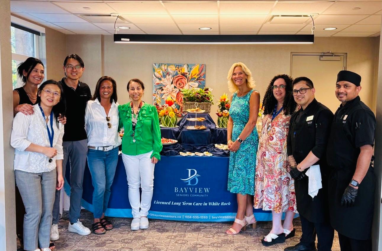 White Rock Mayor Megan Knight and City Councillor Elaine Cheung visiting Bayview Seniors Community Open House